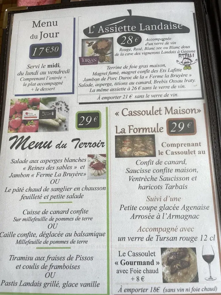 Menu_Restaurant le Café De Pissos_Pissos_image_3