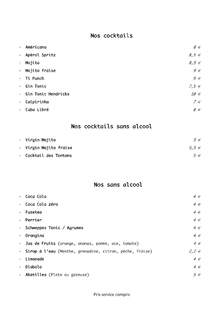 Menu_Les Tontons de l'Arriu_Pissos_image_1