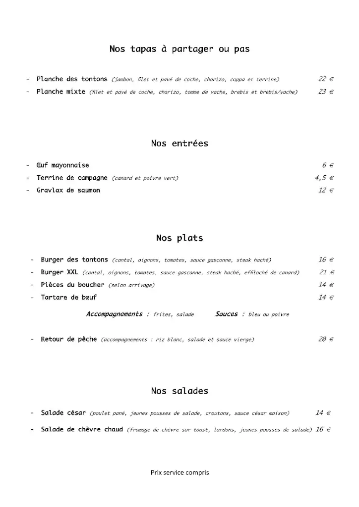 Menu_Les Tontons de l'Arriu_Pissos_image_3