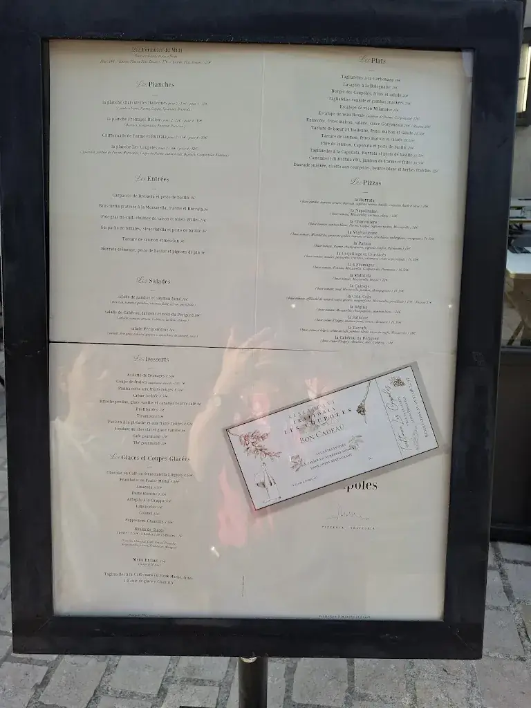 Menu_Trattoria les coupoles_Périgueux_image_2
