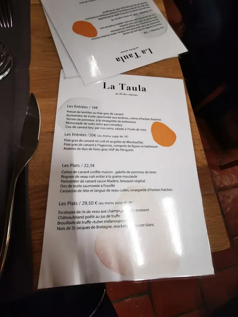 Menu_La Taula Cuisine du terroir maison_Périgueux_image_3