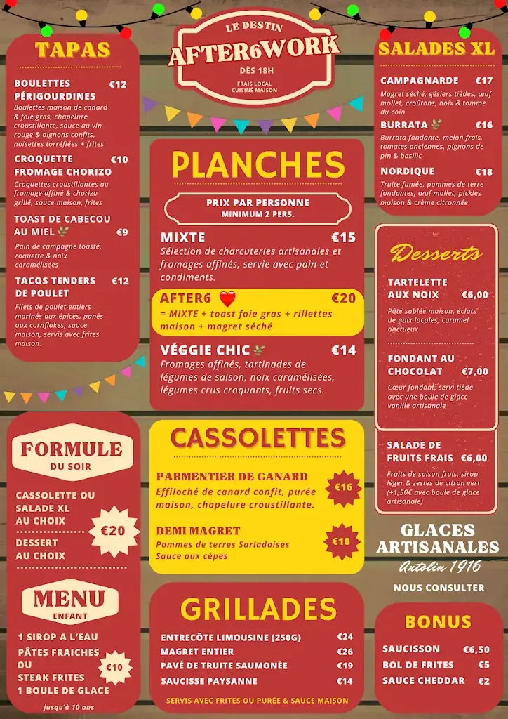 Menu_Le Destin - Bar à Tapas & Cocktails, Afterwork à Périgueux_Périgueux_image_1