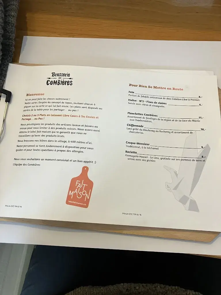 Menu_Brasserie des Combières_Pont_image_1