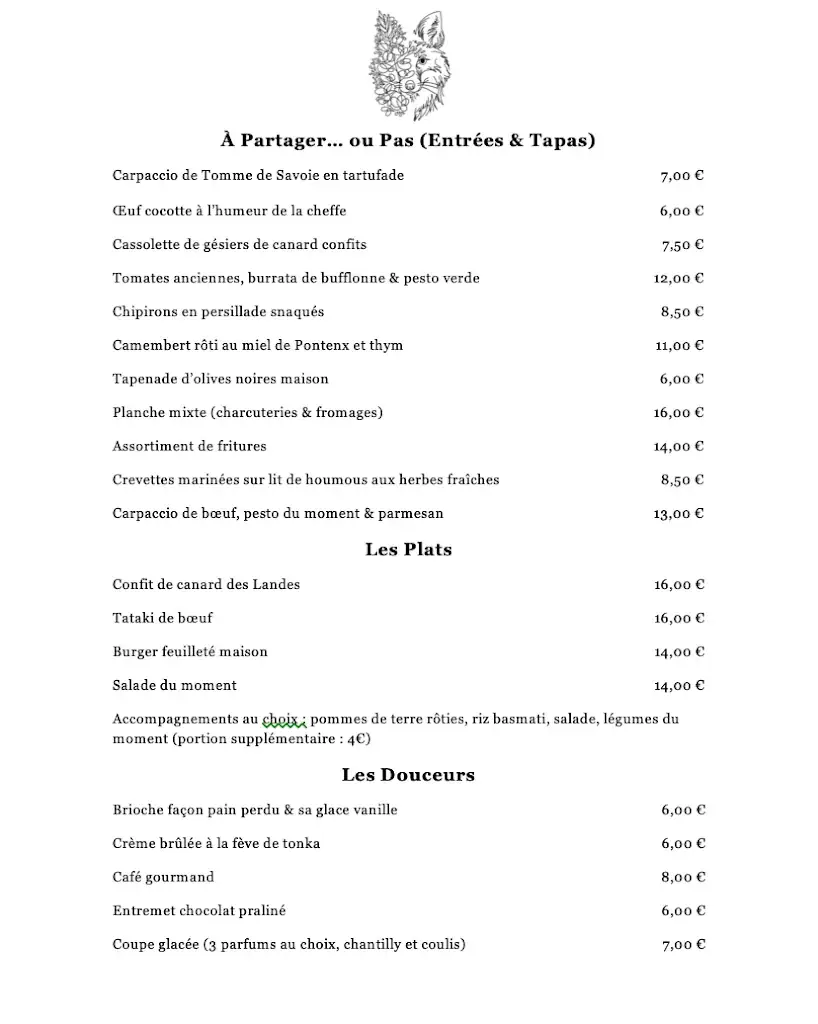 Menu_Auberge les Mufliers - Restaurant & Bar_Pontenx-les-Forges_image_2