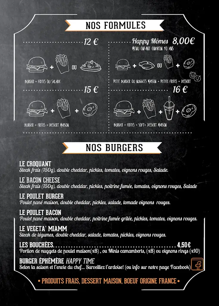 Menu_Happy food truck Burgers_Pontenx-les-Forges_immagine_2