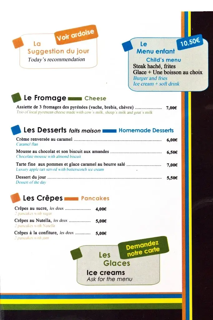 Menu_L'Embarcadère_Lourdes_immagine_4
