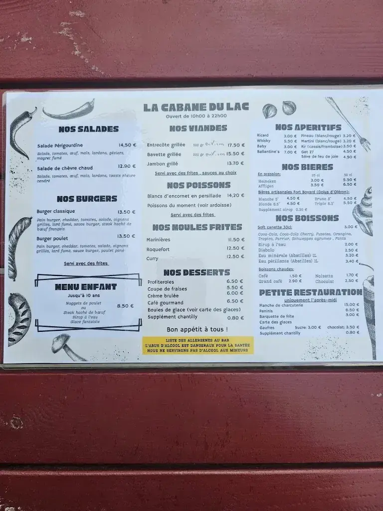 Menu_La Cabane Du Lac_Port-des-Barques_immagine_2
