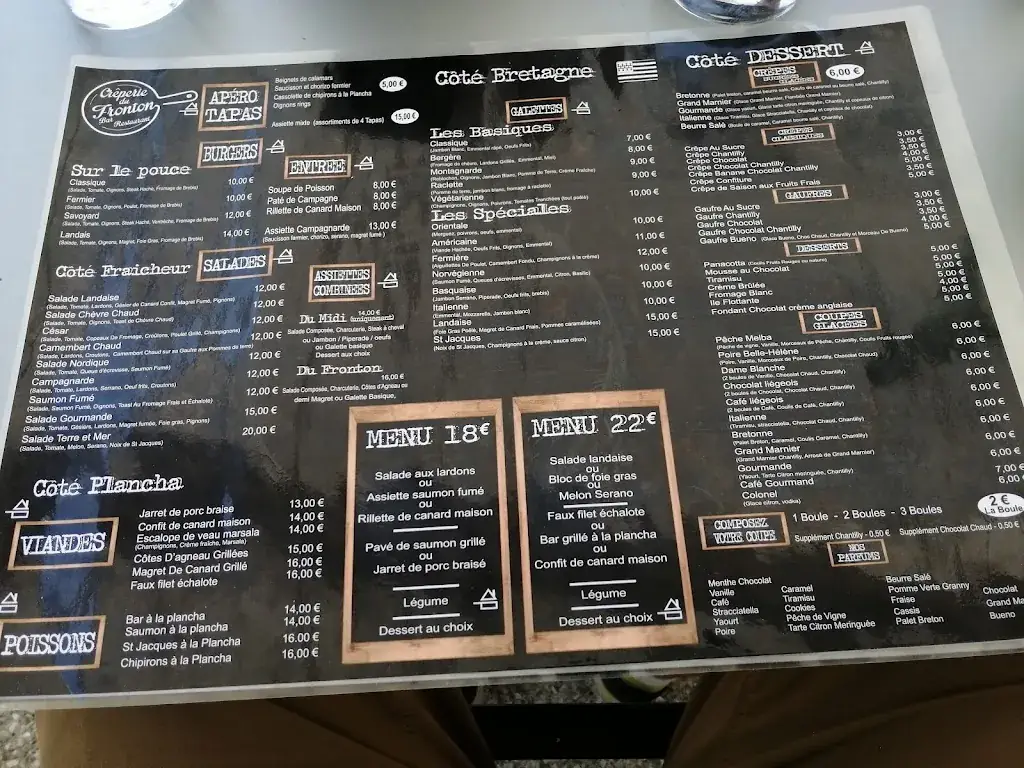 Menu_Crêperie Restaurant du Fronton_Pouillon_image_2