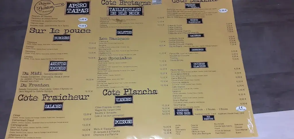 Menu_Crêperie Restaurant du Fronton_Pouillon_image_3
