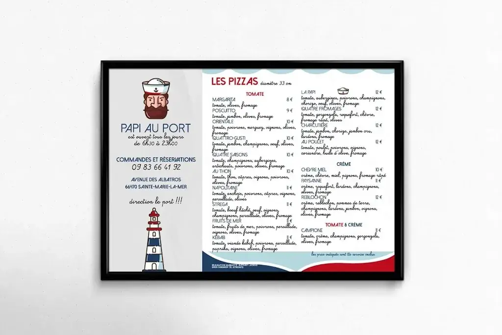 Menu_Chez papi au port_Sainte-Marie-la-Mer_image_2