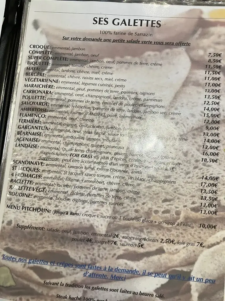 Menu_Pianothé Crêperie - Restaurant_Pujols_immagine_1