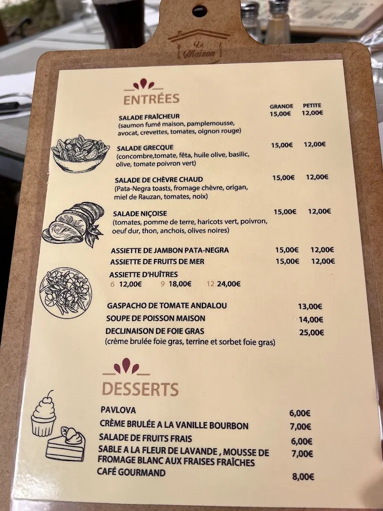 Menu_Restaurant La Maison - Rauzan_Rauzan_image_1