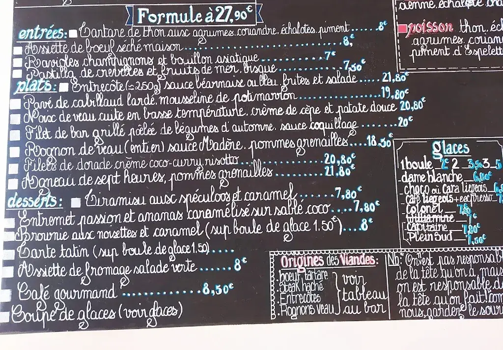Menu_Restaurant Plein Sud_Puilboreau_image_2