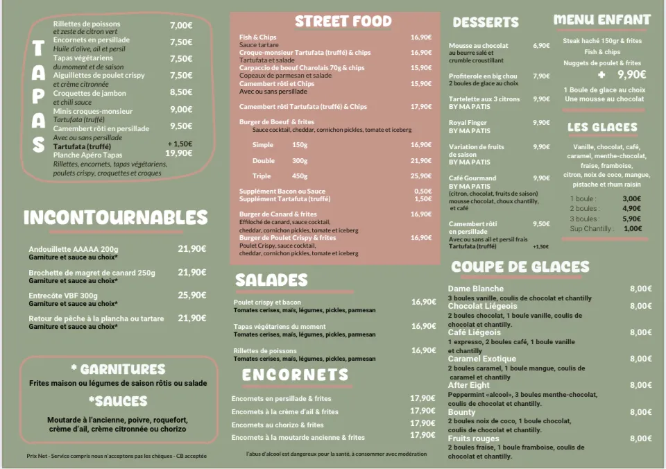 Menu_Le Sparrow – Restaurant à Puilboreau Beaulieu_Puilboreau_image_2