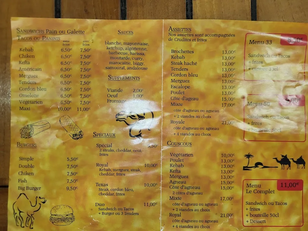 Menu_Le Touareg La Rochelle_Puilboreau_immagine_1