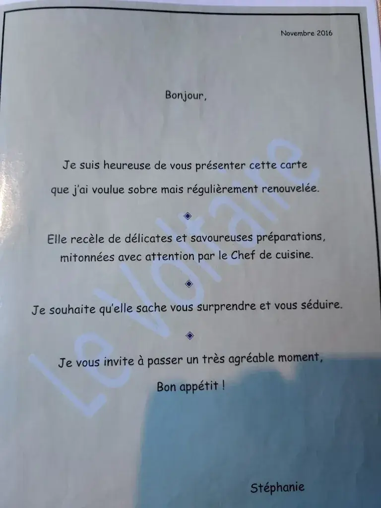 Menü_Le Voltaire_Langeac_Bild_1