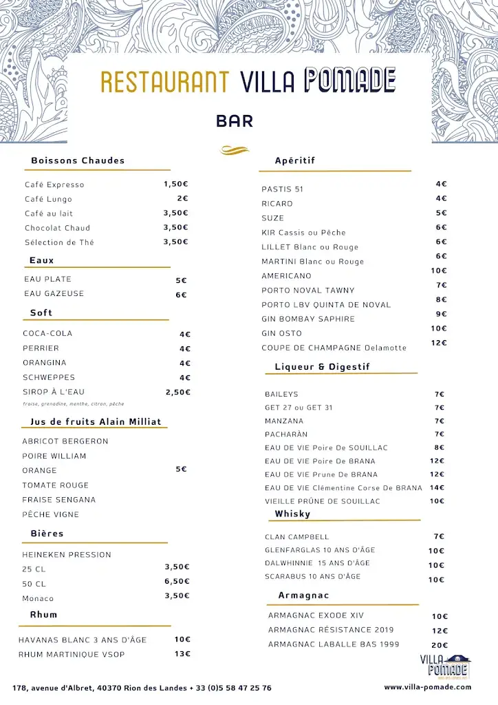 Menu_Villa Pomade_Rion-des-Landes_image_1