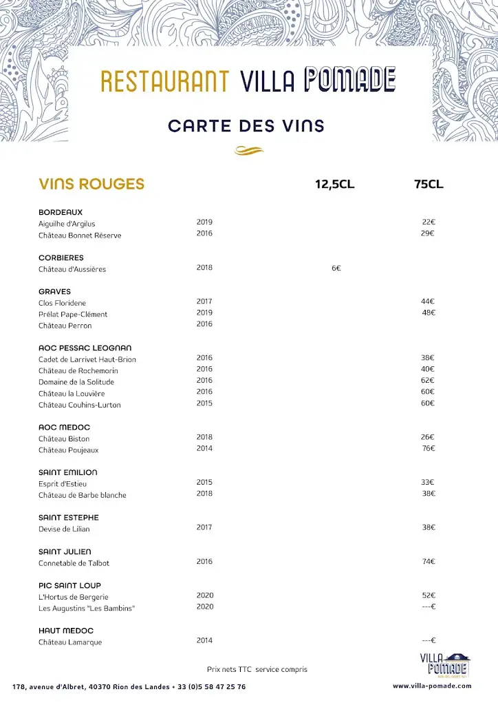 Menu_Villa Pomade_Rion-des-Landes_image_2