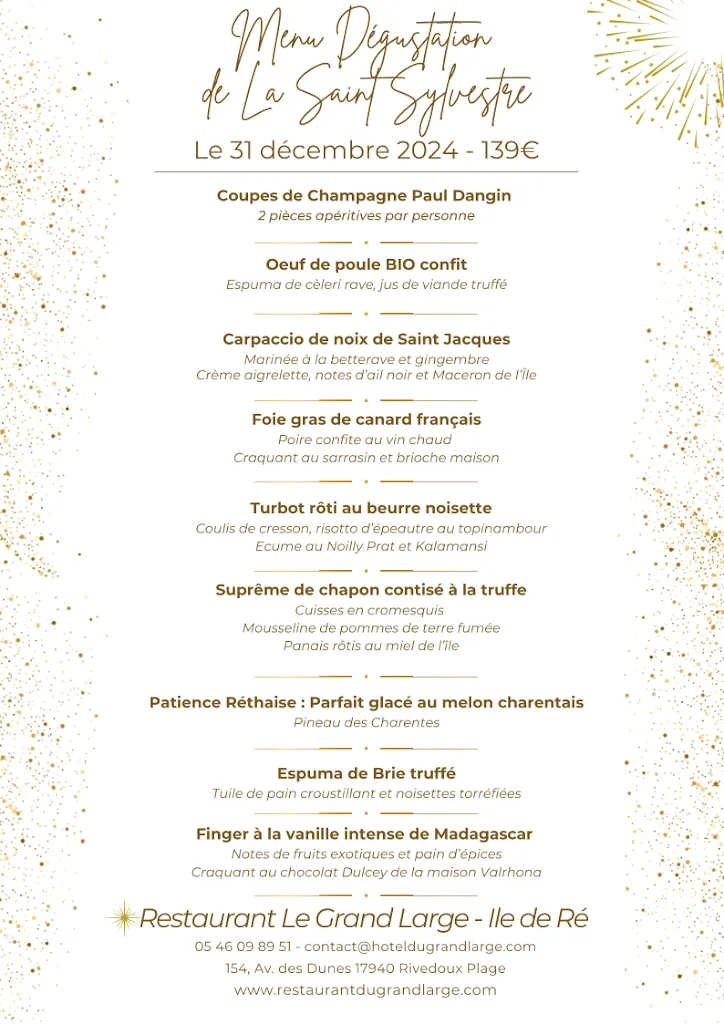 Menu_Restaurant Le Grand Large - Rivedoux Plage - Terrasse face mer_Rivedoux-Plage_image_2