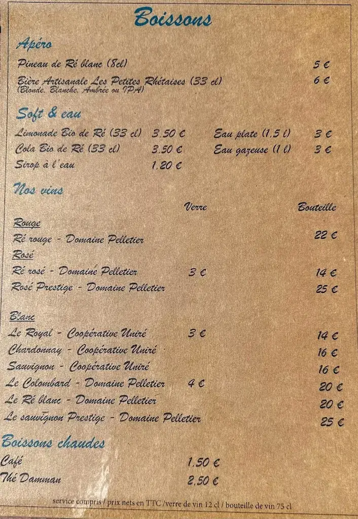 Menu_Huitres et Ma RÉ_Rivedoux-Plage_immagine_1