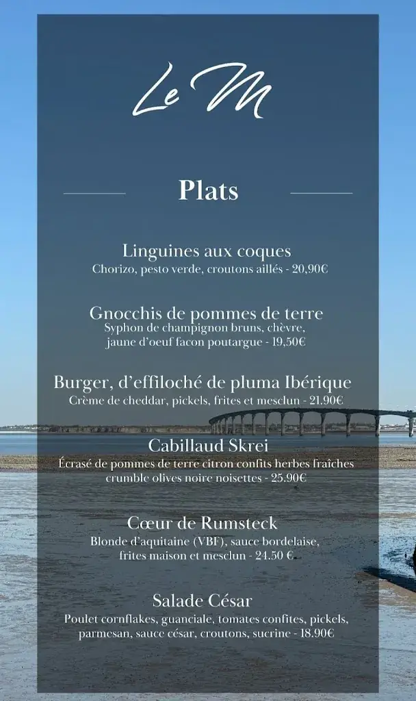 Menu_Le M Rivedoux-Plage_Rivedoux-Plage_image_1