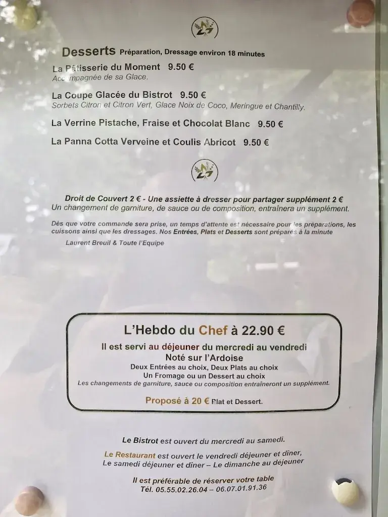 Menu_Lauryvan Restaurant & Bistrot_Saint-Junien_image_2