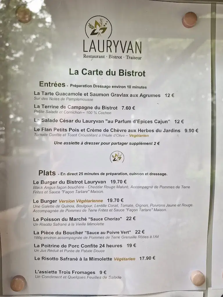 Menu_Lauryvan Restaurant & Bistrot_Saint-Junien_image_3