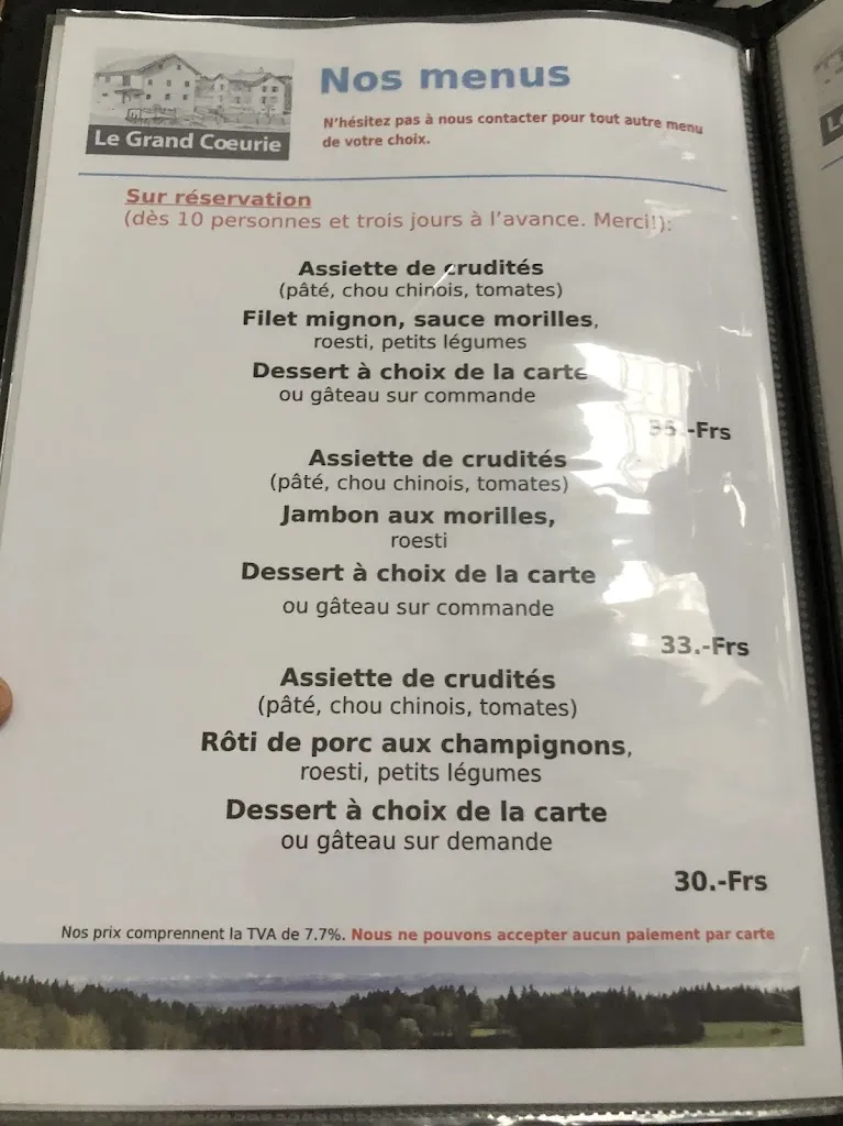 Menu_Métairie du Grand Coeurie_Rochefort_image_1