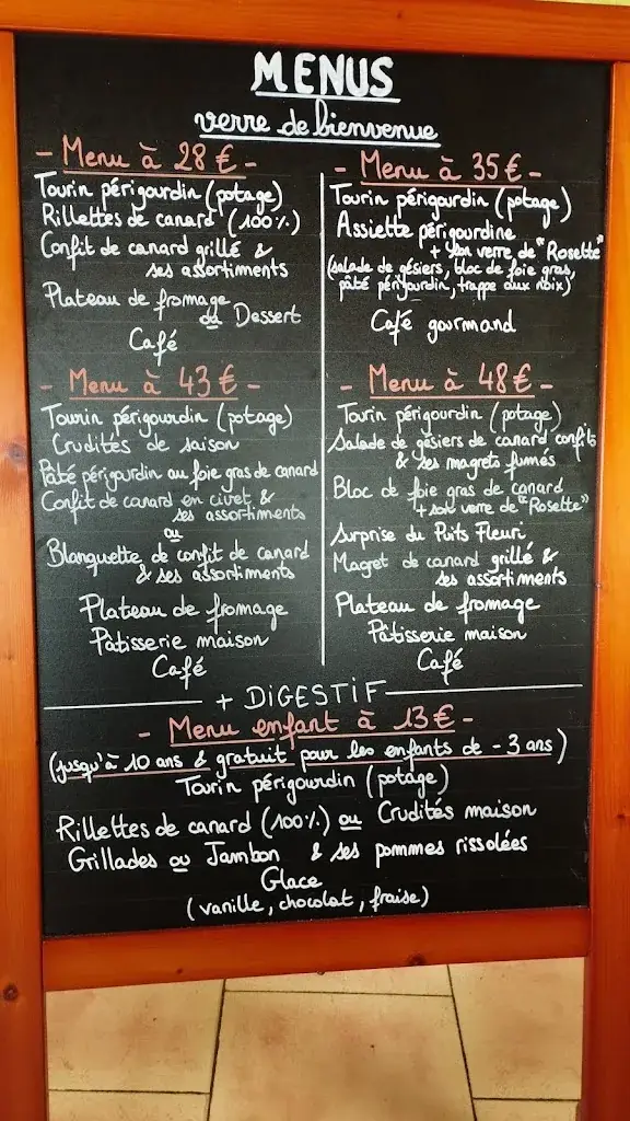 Menu_Le Puits Fleuri Josiane_Rouffignac-Saint-Cernin-de-Reilhac_image_1