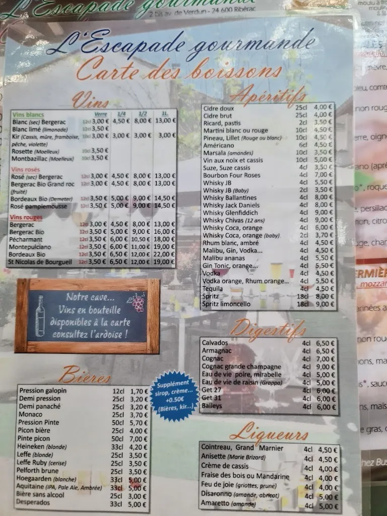 Menu_L'Escapade Gourmande_Ribérac_image_2