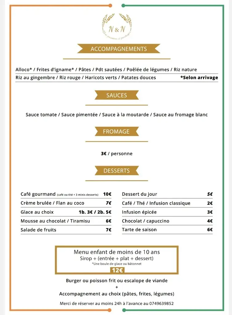 Menu_N&N Bar-Restaurant /Traiteur_Mazeyrat-d'Allier_immagine_3