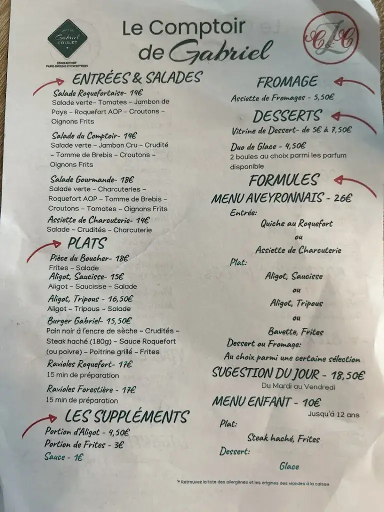 Menu_Le Comptoir de Gabriel_Roquefort-sur-Soulzon_image_1