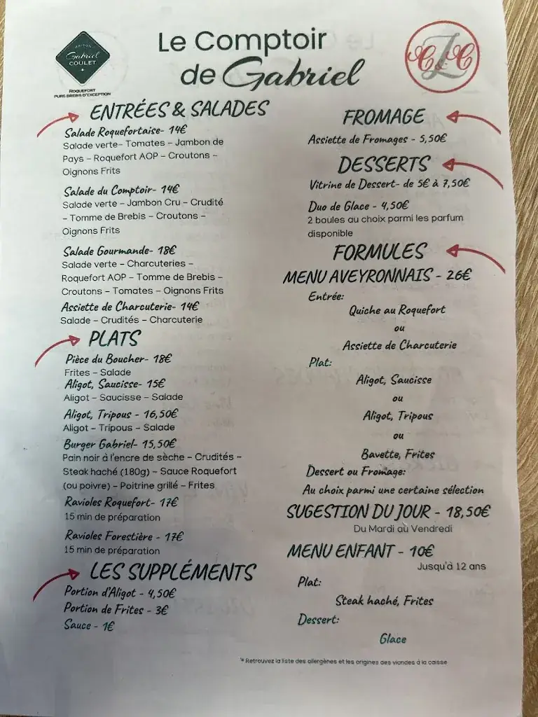 Menu_Le Comptoir de Gabriel_Roquefort-sur-Soulzon_image_2