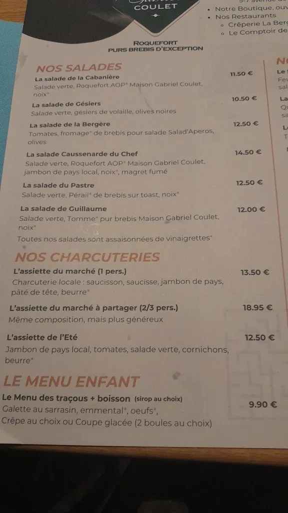 Menu_La Bergerie_Roquefort-sur-Soulzon_immagine_2
