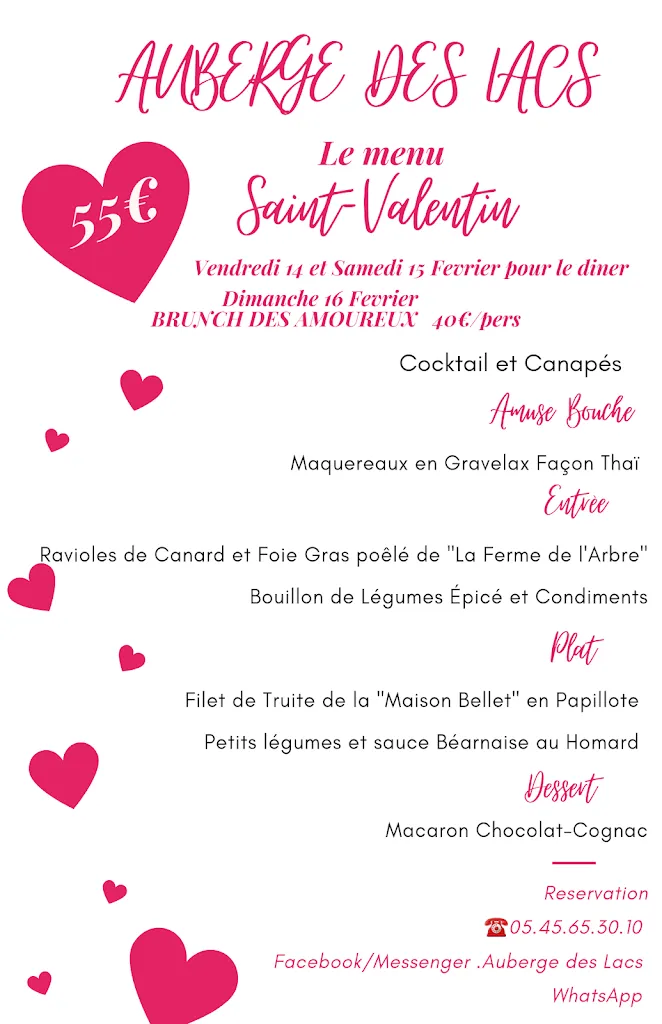 Menu_Auberge Des Lacs_Massignac_image_1