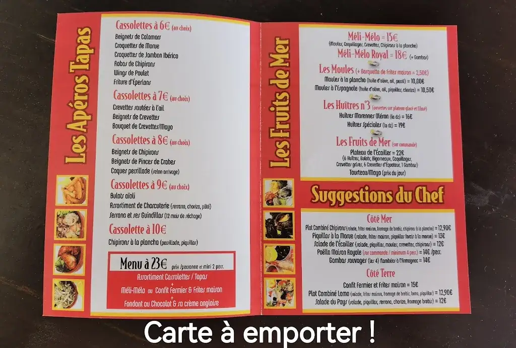 Menu_L Ecailler et Sa Plancha_Saint-Martin-de-Seignanx_image_2