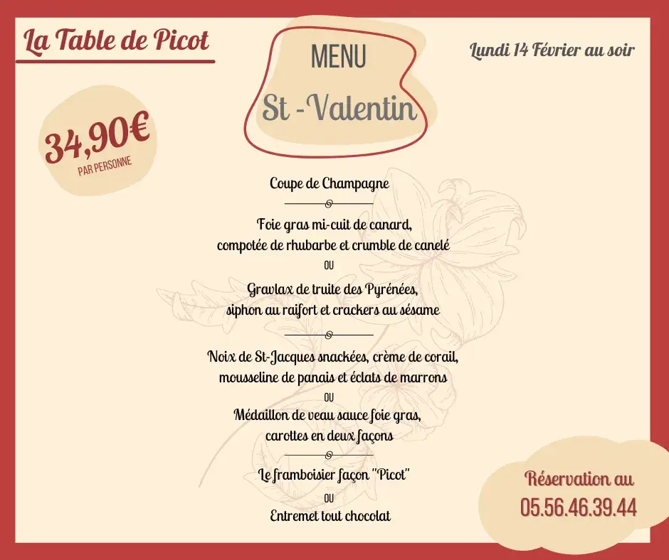 Menu_La Table de Picot_Saint-Médard-en-Jalles_imagen_1