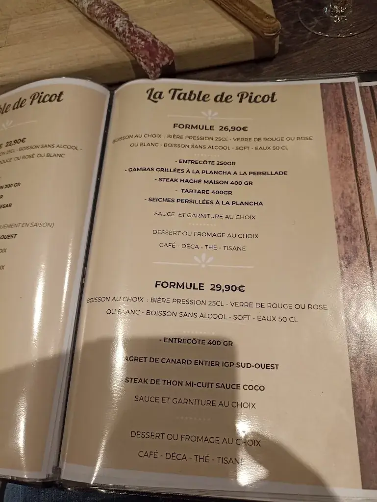 Menu_La Table de Picot_Saint-Médard-en-Jalles_imagen_4