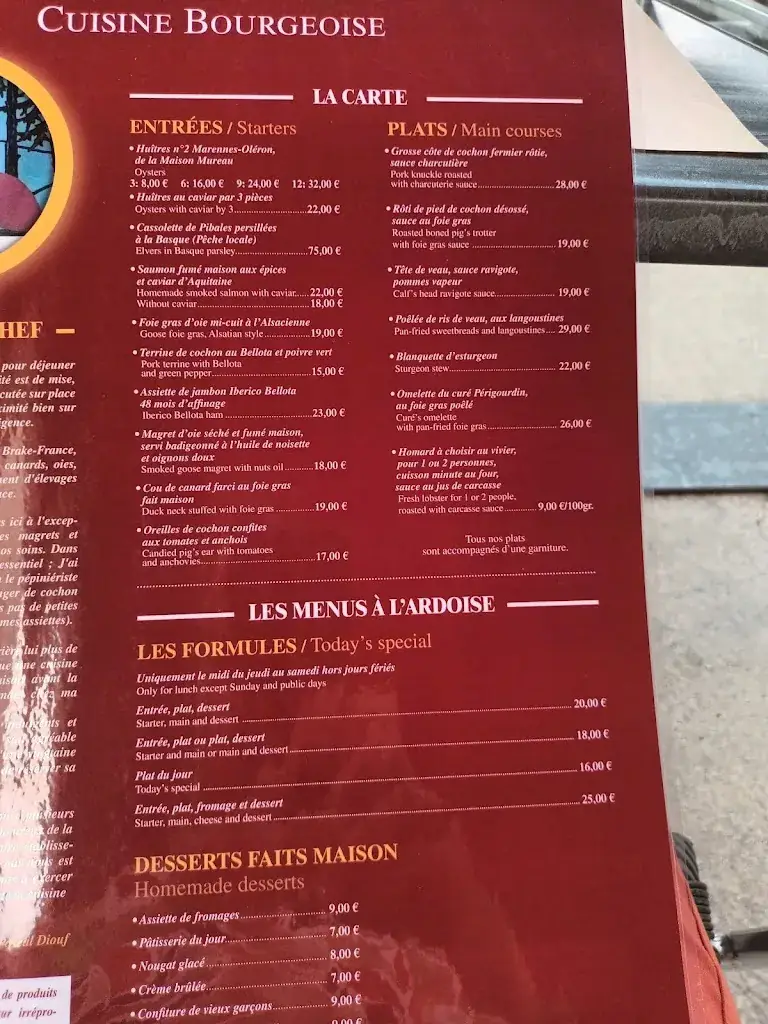 Menu_Restaurant Au Cochon Prieur_Aubeterre-sur-Dronne_image_1