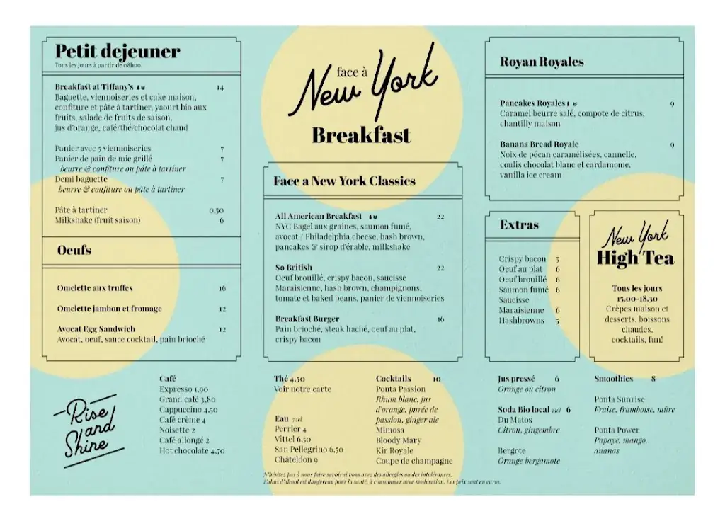 Menü_Restaurant Face à New York_Royan_Bild_2