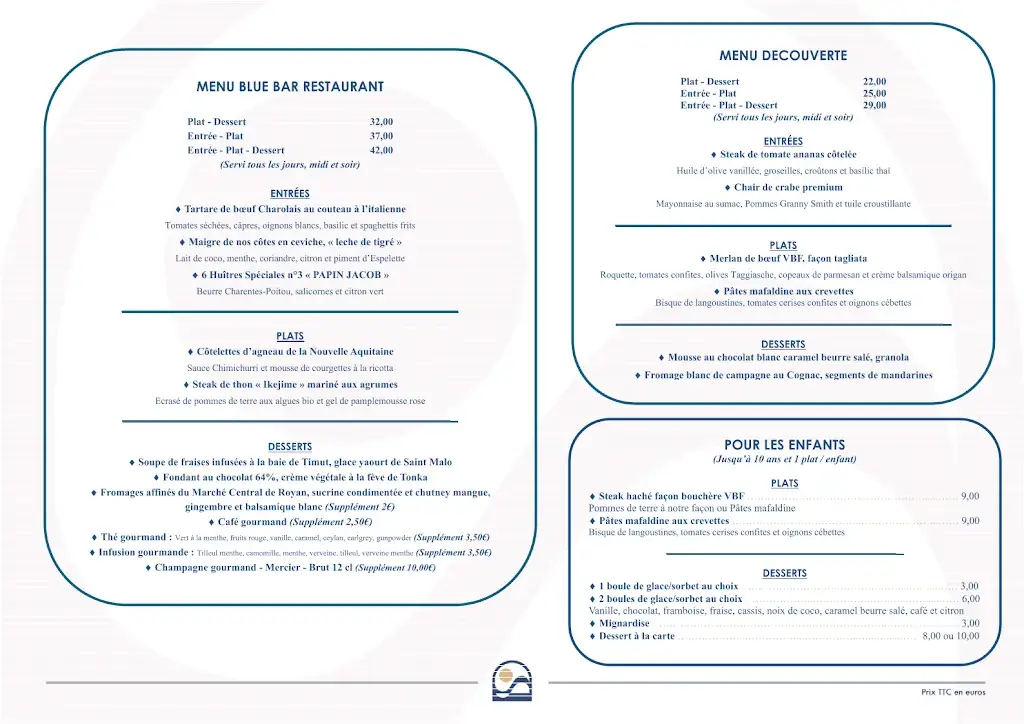 Menu_Blue Bar Restaurant - Royan_Royan_image_1