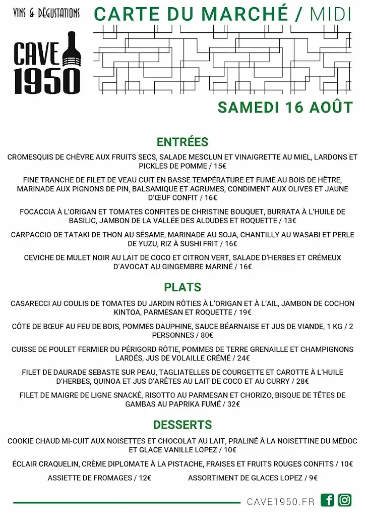 Menu_Cave 1950_Royan_image_1