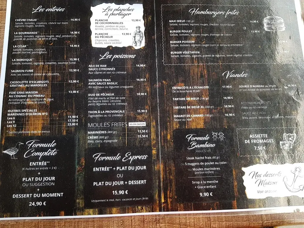 Menü_L'inattendu Restaurant Royan_Royan_Bild_3