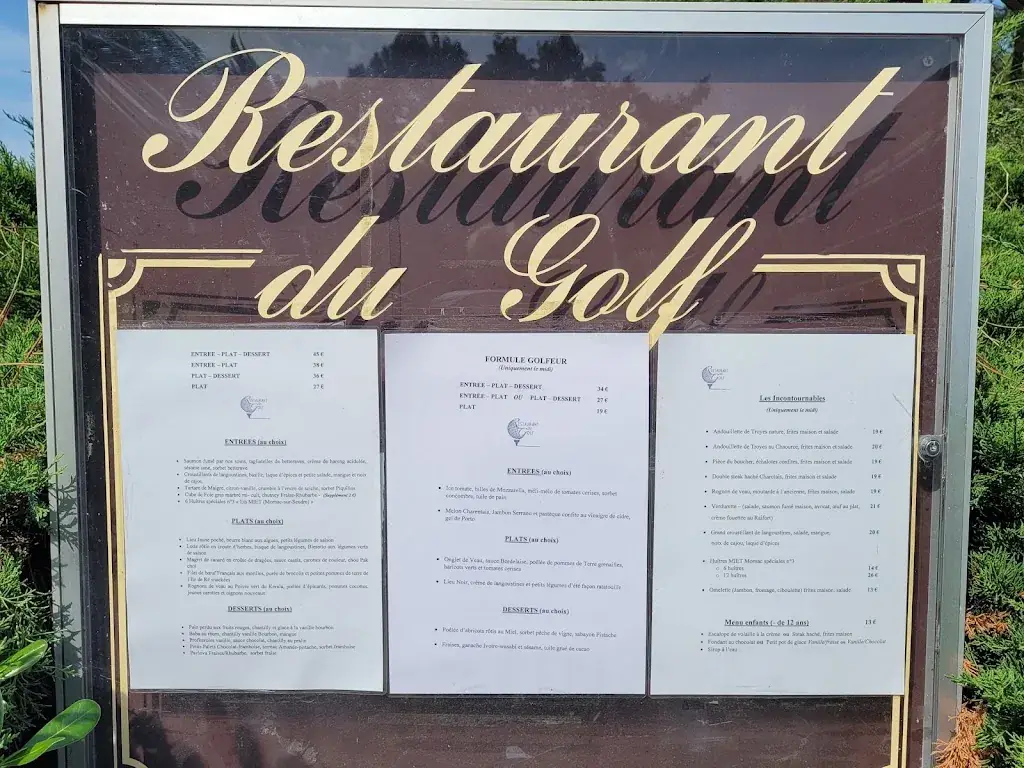 Menu_RESTAURANT DU GOLF DE ROYAN_Saint-Palais-sur-Mer_image_1