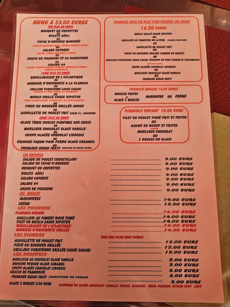 Menu_La Petite Plage_Royan_image_1