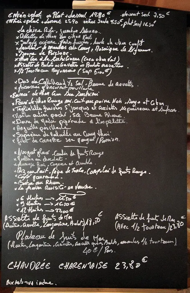 Menu_Restaurant le Chalet_Royan_image_1