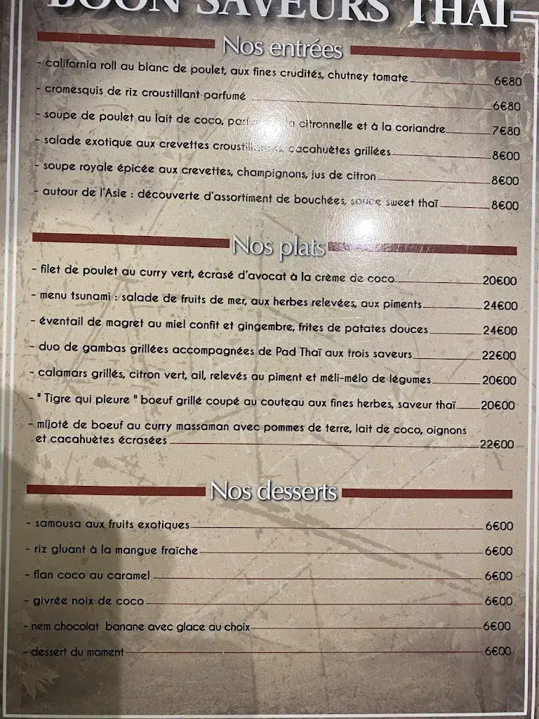 Menu_Boon Saveurs Thai Royan_Royan_image_4