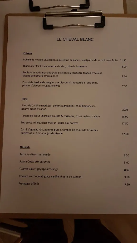 Menu_Le Cheval Blanc_Saint-Ciers-du-Taillon_immagine_4