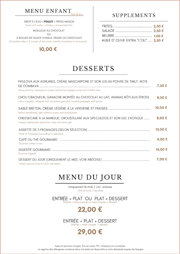 Menu_Le Comptoir du passage_Saint-Émilion_immagine_2