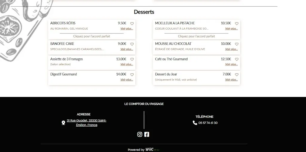 Menu_Le Comptoir du passage_Saint-Émilion_immagine_4